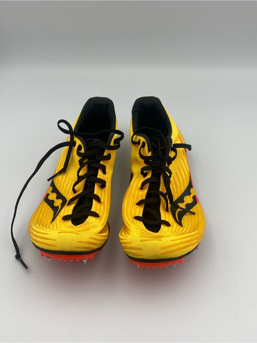 Saucony Yellow and Black Womens Track Spikes
